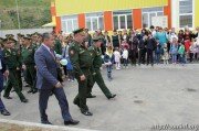 Анатолий Бибилов принял участие в открытии детского сада и жилых домов для семей военнослужащих 4-ой военной базы