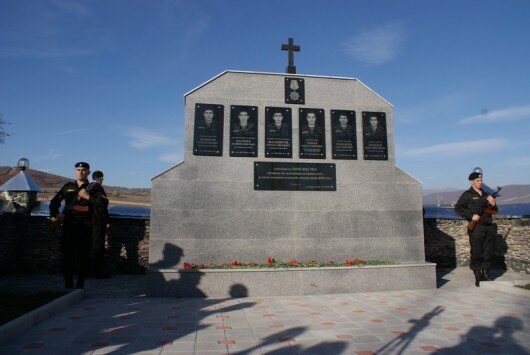 В Южной Осетии прошло открытие памятника погибшим в 2008 году бойцам ОМОН МВД РЮО