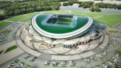 Стадион в Казани на 45 000 человек .