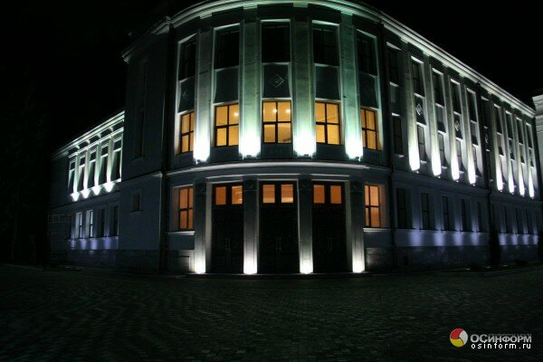 Подсветка здания Президентского комплекса в Цхинвале 