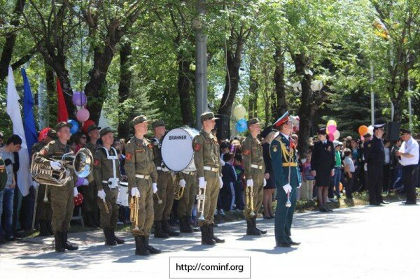 Военный парад в Цхинвале. 2016г