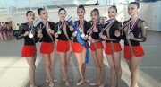 Команда "Ирон" по эстетической гимнастикеГимнастки из Осетии успешно выступили на соревнованиях в Краснодаре 