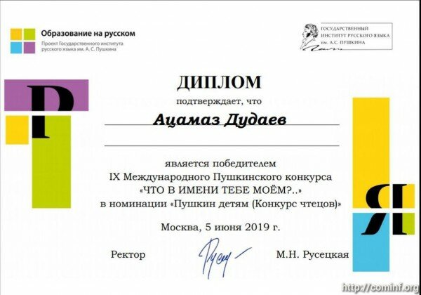Цхинвальский школьник стал победителем международного Пушкинского конкурса
